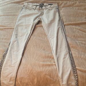 BDG Light Tan Studded Jeans